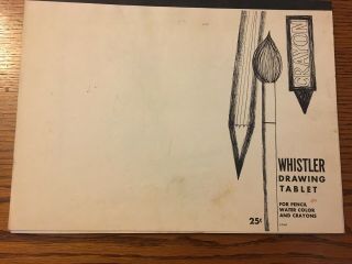 Whistler Drawing Tablet Sketch Book For Pencil Water Color And Crayons,  Vintage