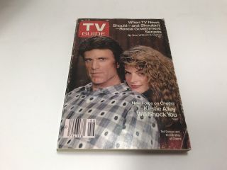 Vtg Tv Guide Nov.  14 - 20 - 1987 Ted Danson & Kirstie Alley Of Cheers