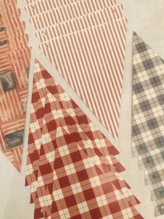 20 Vintage Pottery Barn Old Glory American Pennant Banner Flags Martha By Mail