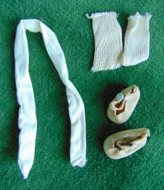 Vintage Doll Shoes For Ginny Size 8 " Doll Includes Socks & Belt