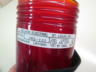 Vintage KILLARK ELECTRIC St.  Louis MO VRG - 100 Industrial Light Red Globe 5