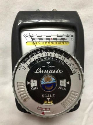 Vintage Gossen Lunasix Light Meter In Leather Case.