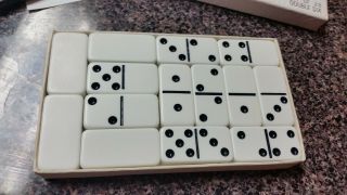 Vintage Double Six Standard Dominoes Set Of 28 Marbleized Dominoes Really