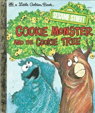 Vintage Little Golden Book Cookie Monster And The Cookie Tree 1977