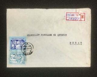 Albania Vintage Registered Error Cover To Popular Council 1986 - 3009 - 38