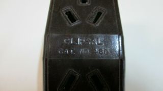 Vintage Clipsal Brown Bakelite Double Adaptor - 10 Amps & 240 Volts - Australia 4