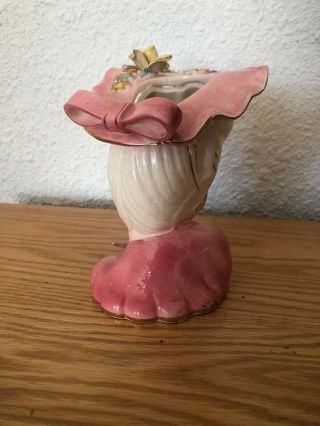 1950’s Vintage Glamour Girl Lady Head Vase 4