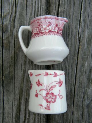 Vintage Syracuse China Old Ivory Individual Creamers Restaurant Ware Red