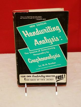 Vtg Handwriting Analysis: The Science Of Determining Personality By M.  N.  Bunker