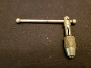Vintage T - Handle Tap Wrench Holder " Millers Falls Co.  " 3/16  Square Size