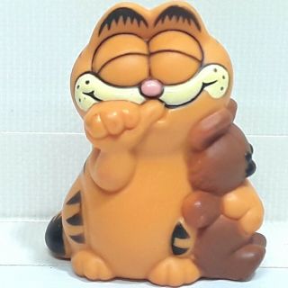 Garfield Cat Figure Toy Doll Figurine Pooky Teddy Bear Vintage 1980s