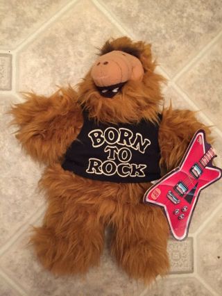 Vintage 1988 Burger King Toy Alf Alien Plush Born To Rock Hand Puppet Coleco