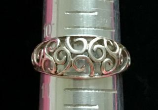Vtg Nv Sterling Silver 925 Ornate Ring Size: 10 Marked M625