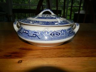 Vintage Blue Willow Covered Vegetable/casserole Dish
