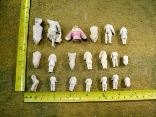 20 x excavated vintage headless doll bodys Germany age 1890 mixed media B 338 3