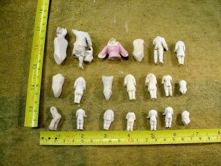 20 x excavated vintage headless doll bodys Germany age 1890 mixed media B 338 4