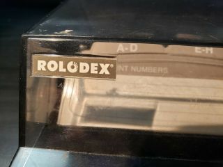 Vintage Rolodex Mini S300c Small Covered Card File With Cards.