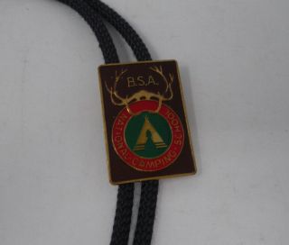 Boy Scouts Bolo Tie Bsa National Camping School Vintage 1960 