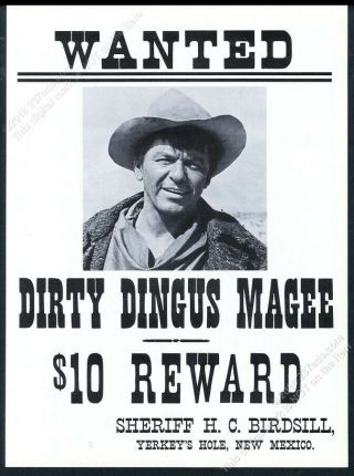 1970 Frank Sinatra Photo Dirty Dingus Magee Movie Release Vintage Trade Print Ad