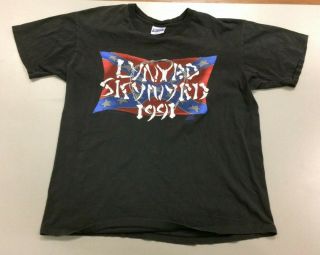 1991 Lynyrd Skynyrd Production Concert Shirt Xl Vintage