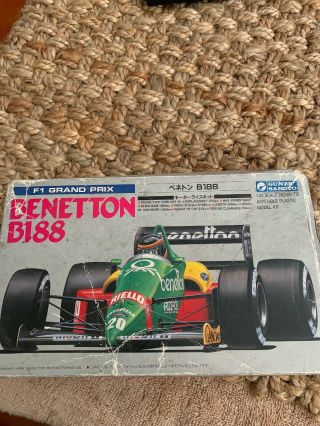 Vintage Gunze Sangyo 1:24 Scale Model Kit F1 Grand Prix Benetton B188
