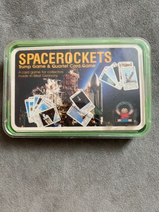 Vintage Space Rockets Ace Trump Card Game Complete Made In Germany 1984