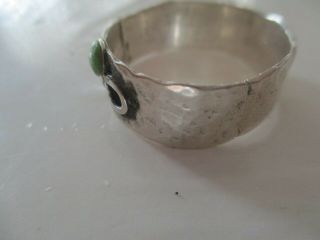 VINTAGE UNIQUE HAND MADE SIZE 12 RING WITH COLORFUL DESIGN 4