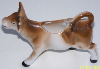 Vintage Porcelain Brown And White Cow Creamer Pitcher Germany 3672 Ii