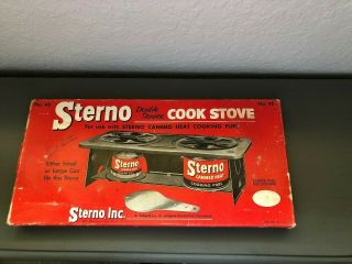 Vintage Sterno Folding Double Burner Cook Stove 46
