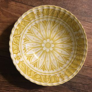 Vintage Medici J & G Meakin England Yellow Floral Serving Bowl
