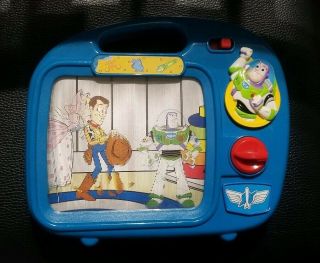 Disney/pixar Toy Story 1 2 Wind Up Tv Musical Scrolling Screen Music Box Vintage