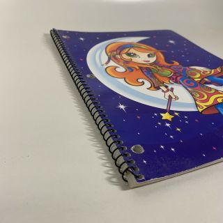 Vintage Lisa Frank Dolphin Hippie Girl On The Moon Spiral Notebook 2