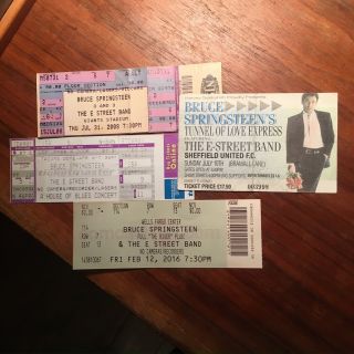 4 Vintage Bruce Springsteen Tickets,  Inc Tunnel Of Love,  Sheffield 
