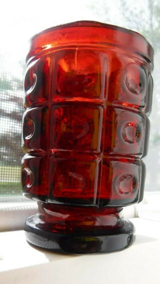Vintage Fenton Ruby Red Candle Vase