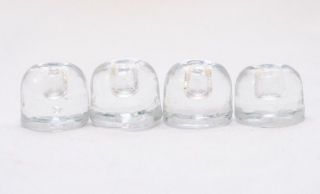 Vintage Hand Blown Glass Rounded Ice Cubes Chilling Stones Reusable Set Of 4