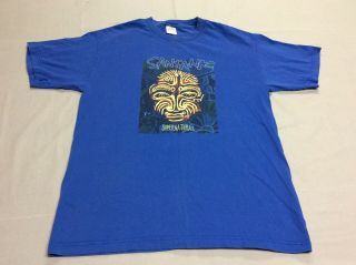 Vintage 90s 1999 Santana Supernatural Tour Blue Concert T - Shirt Mens Large