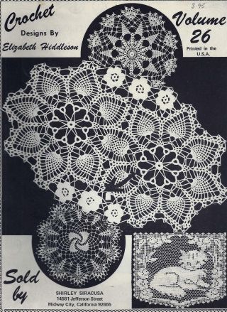 Vintage Elizabeth Hiddleson Volume 26 Crochet Booklet - Doilies