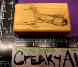 Mikoyan - Gurevich Plane Airplane Vintage Rubber Stamp Imaginair Designs Mig15