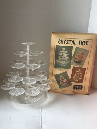 Vintage Crystal Tree Christmas Plastic Holiday Party Decoration Valerie Sweets