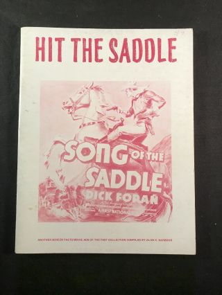 Vintage 1969 Hit The Saddle Book Western Movie Ads Posters By Alan Barbour