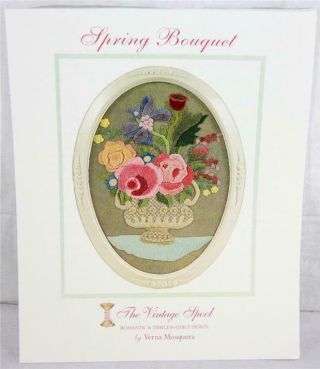 The Vintage Spool Spring Bouquet By Verna Mosquera Applique Floral Quilt Pattern