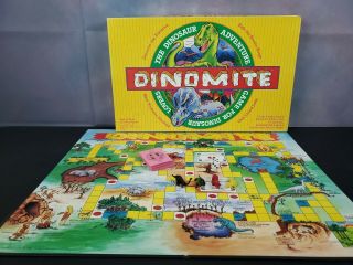 Vintage 1988 Dinomite The Dinosaur Adventure Game For Dinosaur Lovers Complete