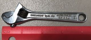 Vintage Crescent Tool Co.  4 Inch Adjustable / Crescent Wrench Jamestown N.  Y.  Usa