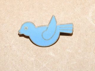 Vintage Camp Fire Girls Enamel Blue Bird Pinback Pin Brooch 1 " X 5/8 "