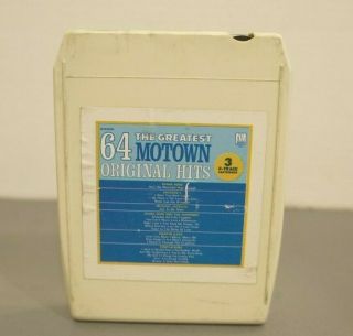 64 The Greatest Motown Hits - 8 Track Tape - Vintage