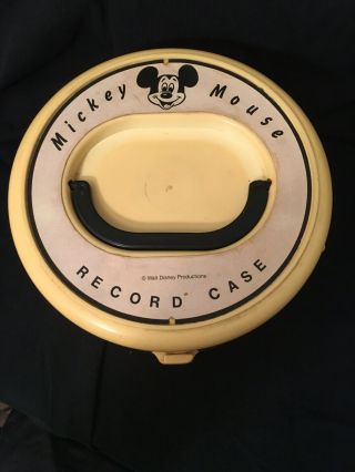 Vintage Micky Mouse Record Case With 12 45rmp Records