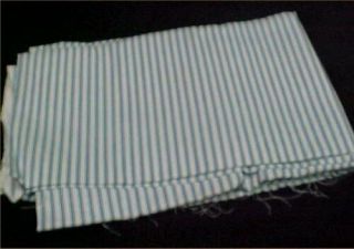 Vintage Pillow Ticking Blue White Cotton Quilt Doll Fabric STRIPES 60x1yd 2