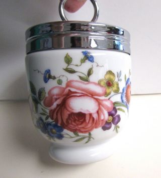 Vintage Royal Worcester Egg Coddler Bournemouth English Rose Ceramic