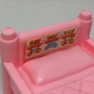 Playskool Dollhouse Toddler Bed And Double Blue Bed Side Table Vintage 2