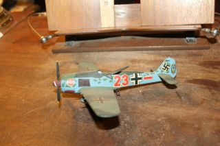 Vintage Built Painted Wwii Airplane Model Kit Hasegawa Focke Wulf Fw190 German